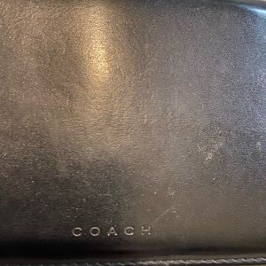 Vintage coach black leather wallet